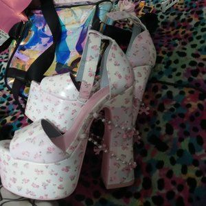 These are the down home roots platform heels